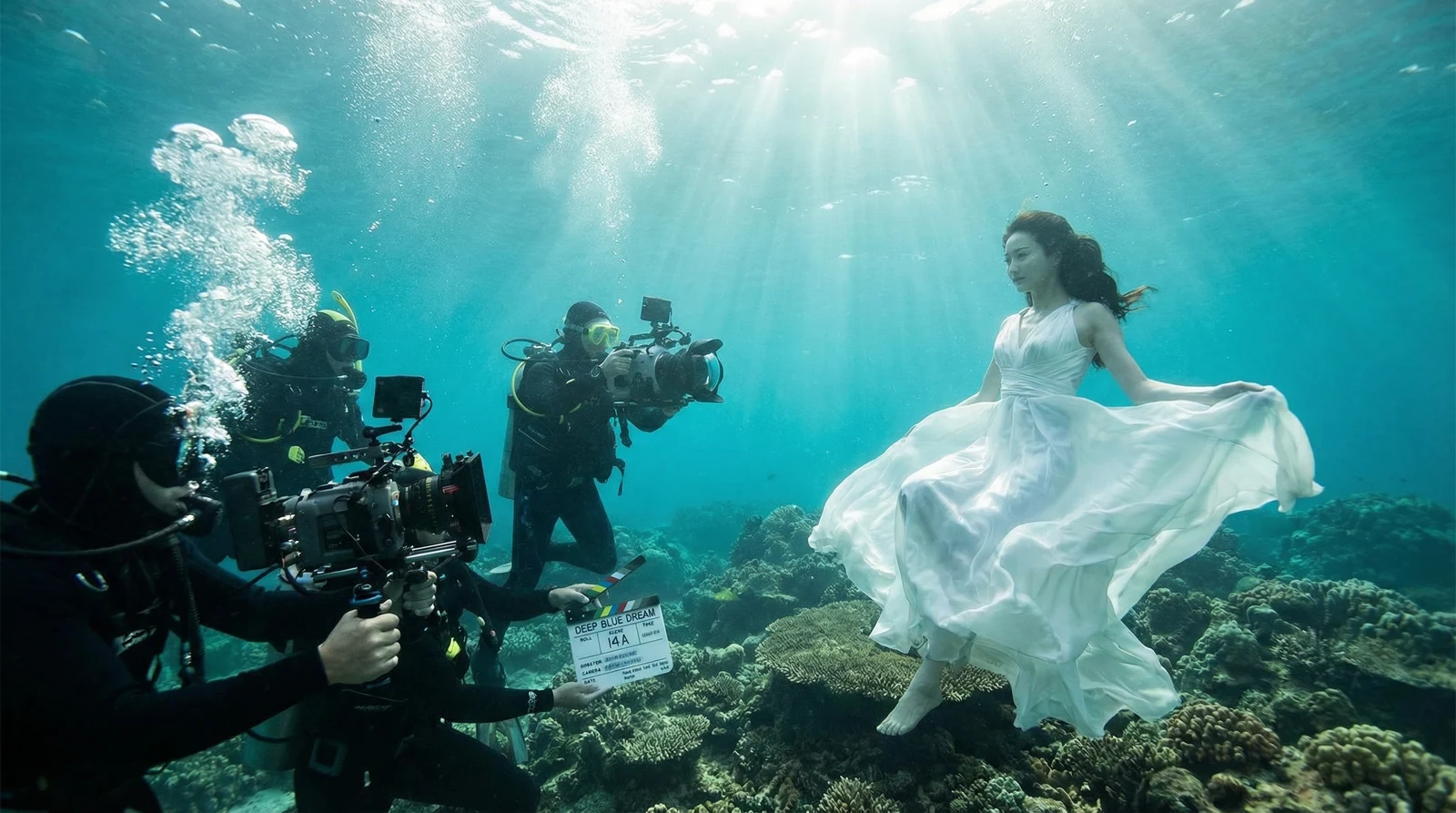 成人视频萝莉岛栏目水下拍摄现场花絮